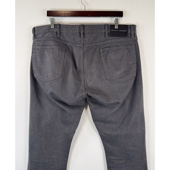 Ralph Lauren Mens Jeans Gray Denim Straight Classic Fit Dark Wash Casual 38x31 - Picture 10 of 11
